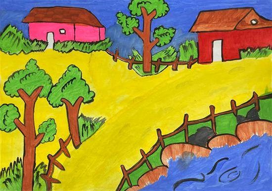 Landscape - 15, painting by Tushar Waghmare
