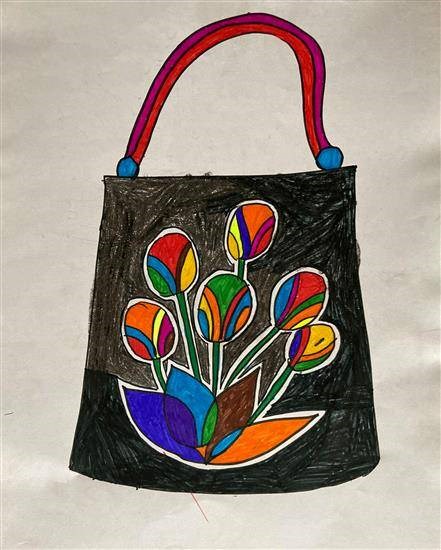 Bag design, painting by Khushali Shekhare