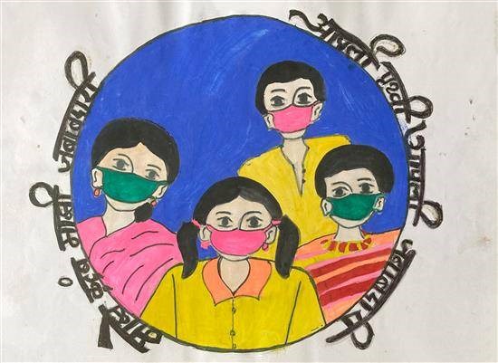 My family, my responsibility, painting by Pooja Sabale