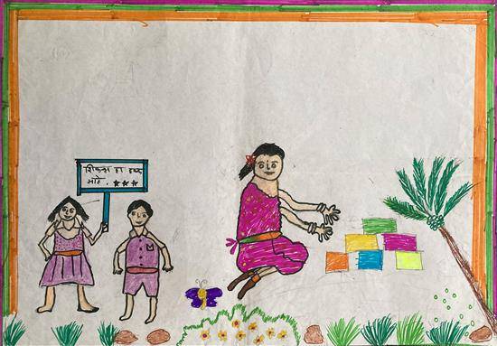 Painting  by Mayuri Lahare - Education rights
