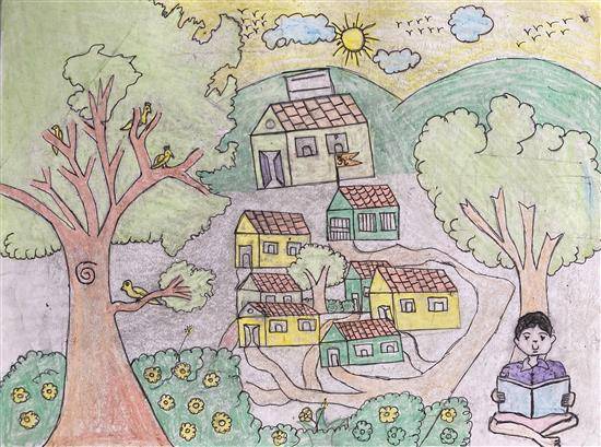 Painting  by Rupali Bhavar - My Village - 13