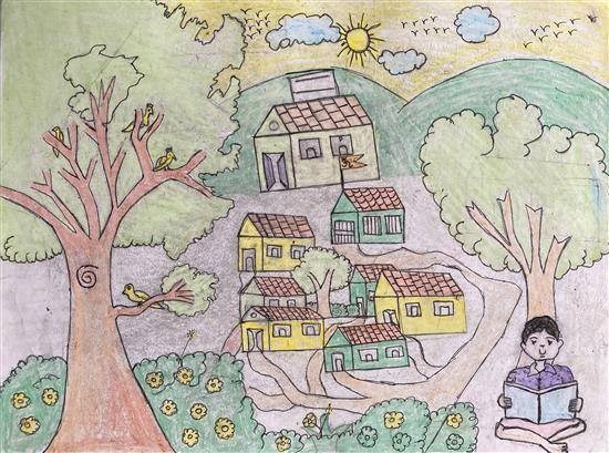 My Village - 13, painting by Rupali Bhavar