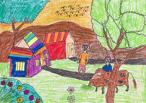 My home - 5, painting by Nirjala Ghatal