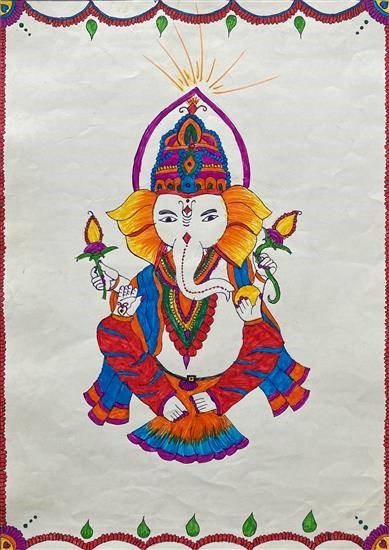 Sukh Karta, painting by Pratima Vadu