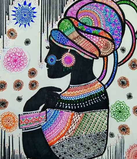 Painting  by Kangna Garg - Colorful mandala