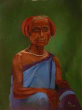 A Tribeswoman, Painting by Arun Akella