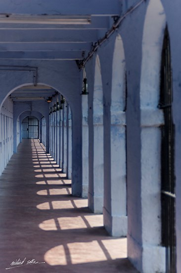 Corridor at Cellular Jail, Port Blair, Andamans, photograph by Milind Sathe