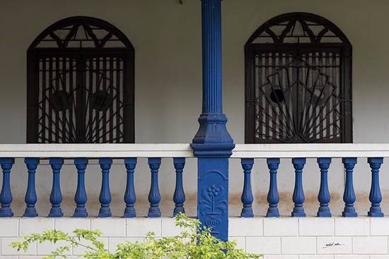 Blue at an old Goan house, photograph by Milind Sathe