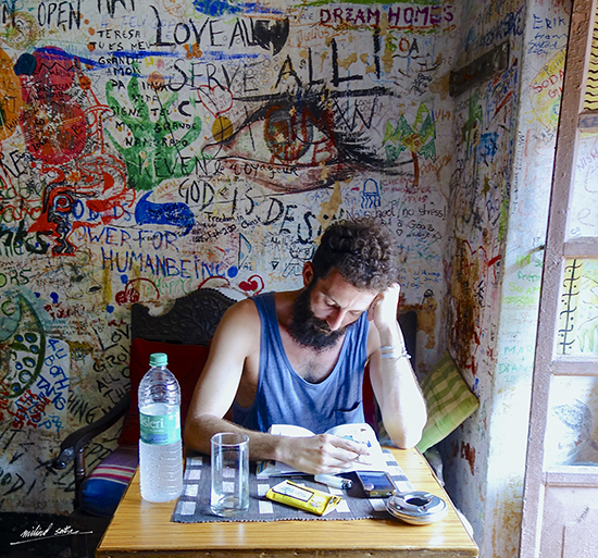 painting by Milind Sathe - Engrossed