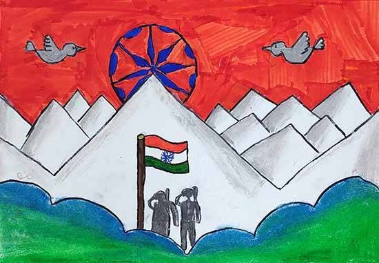 Independence Day, painting by Drashy Shah