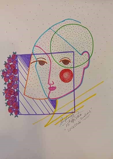 Lockdown emotions, painting by Shikha Raj