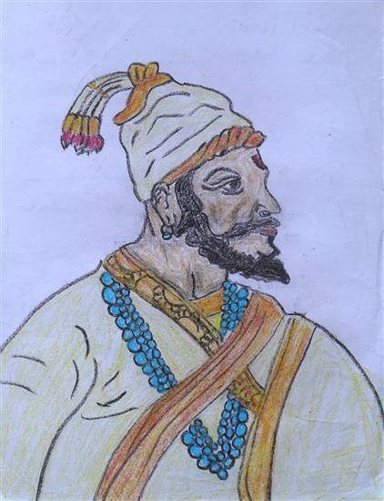 Chhatrapati Shivaji Maharaj, painting by Prachee Alam