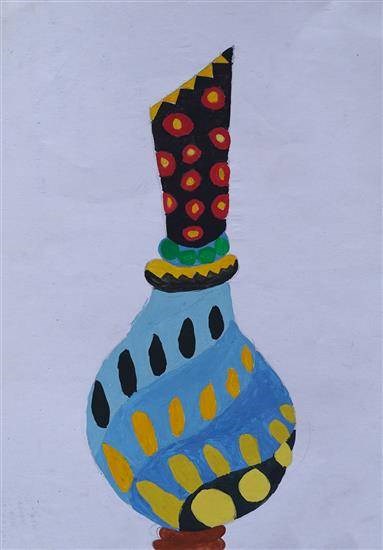 Decorative flowerpot, painting by Sandhya Gawade