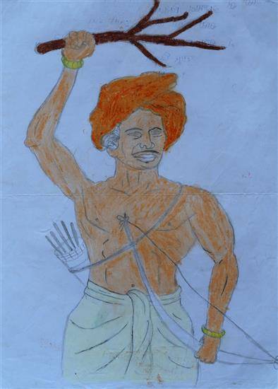 Painting  by Swati Paradhi - Tribal Revolutionary