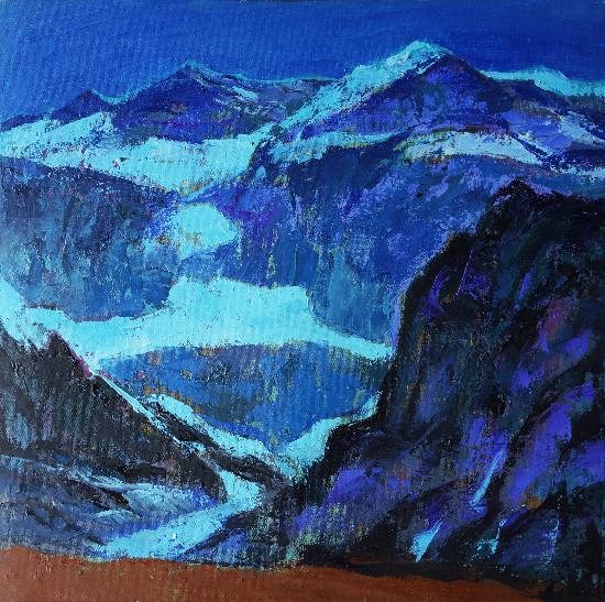 Himalaya collection - 6, painting by Kishor Randiwe