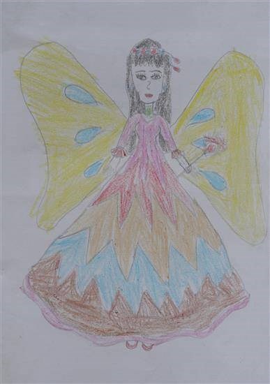 The Fairy, painting by Usha Pawara