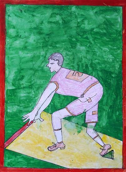 A Sprinter, painting by Akash Kharpade