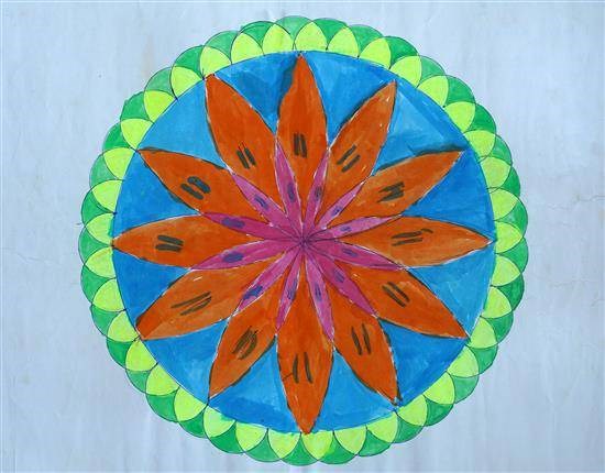 Design in Circle, painting by Vaishnavi Kadu