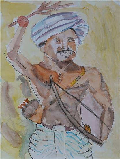 Bhagwan Birsa Munda, painting by Ajay Petar
