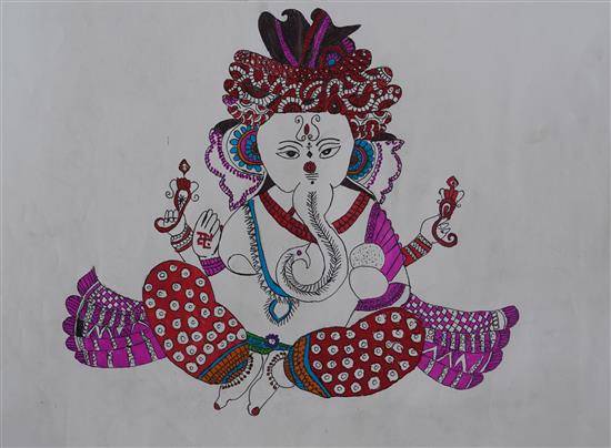 Painting  by Akshada Mengal - God of wisdom