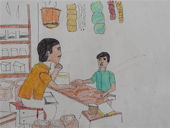 General Store, painting by Sainath Darvade