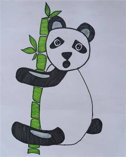 Painting  by Aradhana Dumbhare - The Panda