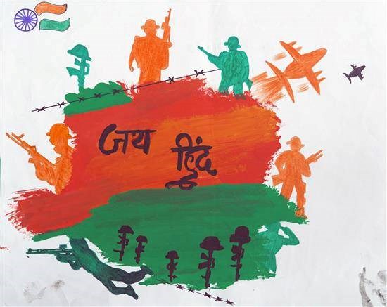 Jay Hind, painting by Nitin Zurde