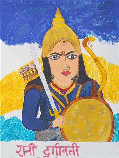 Painting  by Atul Thakare - Queen of Gondwana