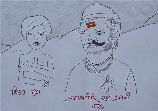 Painting  by Sadhana Uike - Indian revolutionaries