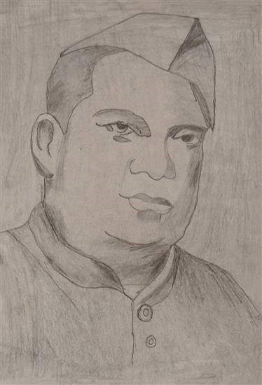 Portrait of a man, painting by Rupa Sirsat
