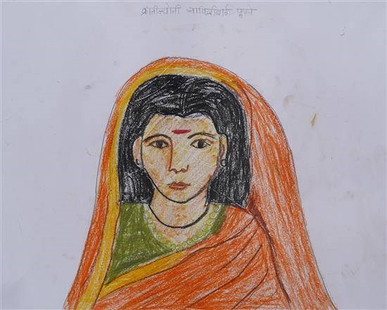 India's 1st female teacher, painting by Savita Adhav