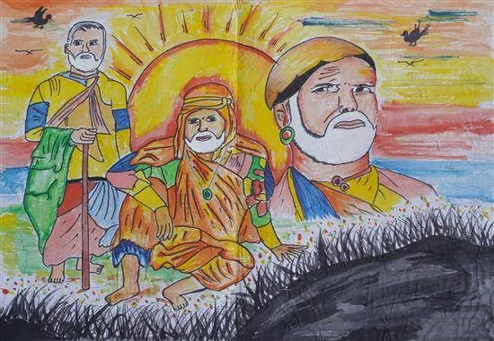 Sant Gadge Maharaj, painting by Rohit Bethekar