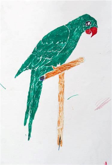 My pet bird, painting by Ankita Madhe