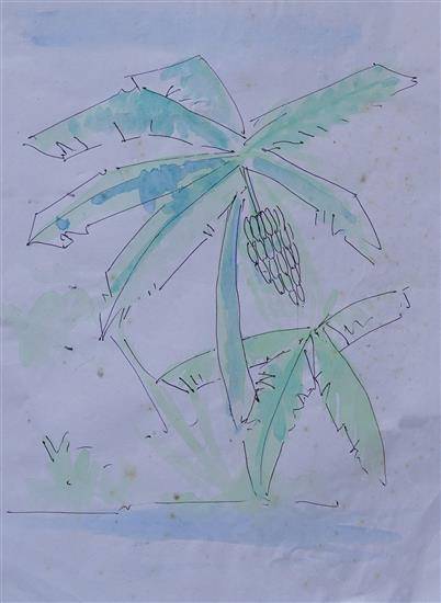 Painting  by Supriya Kolhe - A Banana tree