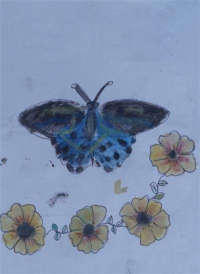 The beautiful insect, painting by Harshali Sattam