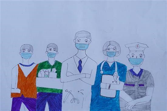 The Doctors, painting by Ritika Bethekar