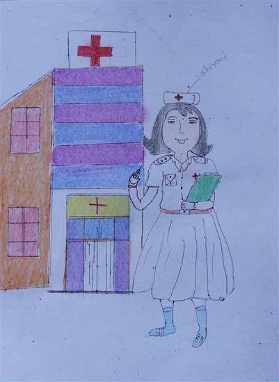 My dream is to be a Nurse, painting by Shivani Akhande