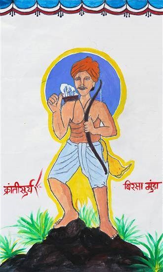 A folk hero, painting by Arati Dukare