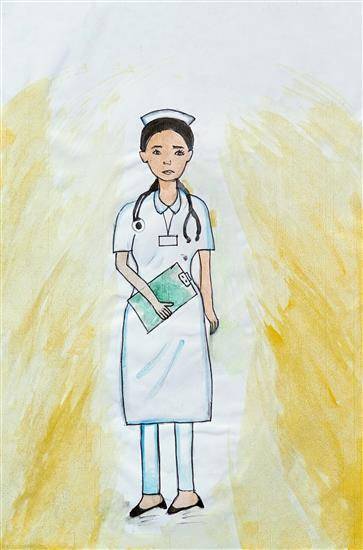 Painting  by Manisha Muleti - A Nurse