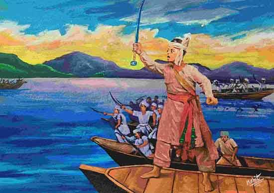 painting by Mohit Kharkwal - Lachit Borphukhan