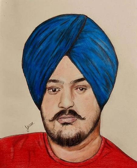 Sidhu Moose Walla, painting by Yatin Thapan