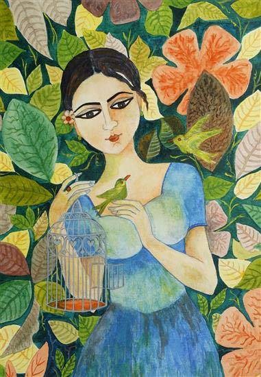 Freedom, painting by Moumita Chowdhury