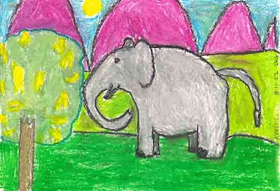 Painting  by Kovendhan V A - Elephant