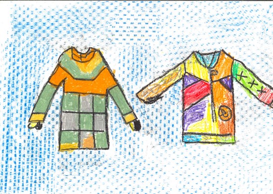 Winter clothes, painting by Kovendhan V A
