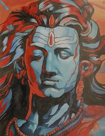 Shivoham, painting by Debarpan Mal