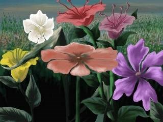 Flower Valley, painting by Gagandeep Kaur