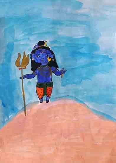 Lord Shiva, painting by Malavika V P