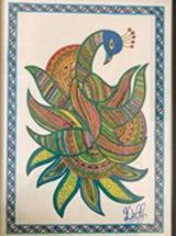 Peacock Mandala, painting by Dolly Sunil