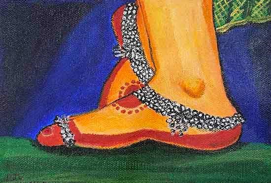 Dancing feet, painting by Pradnya Vaidya