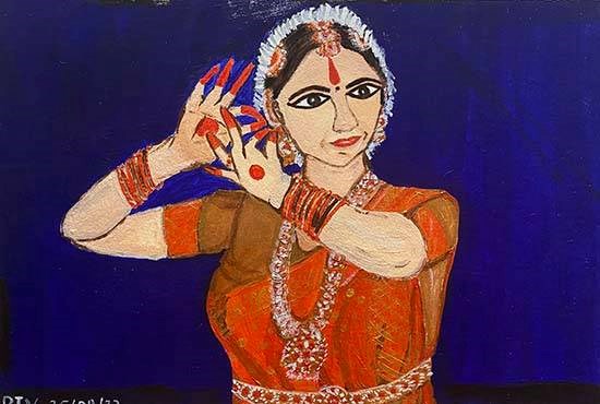 Indian Dancer, painting by Pradnya Vaidya